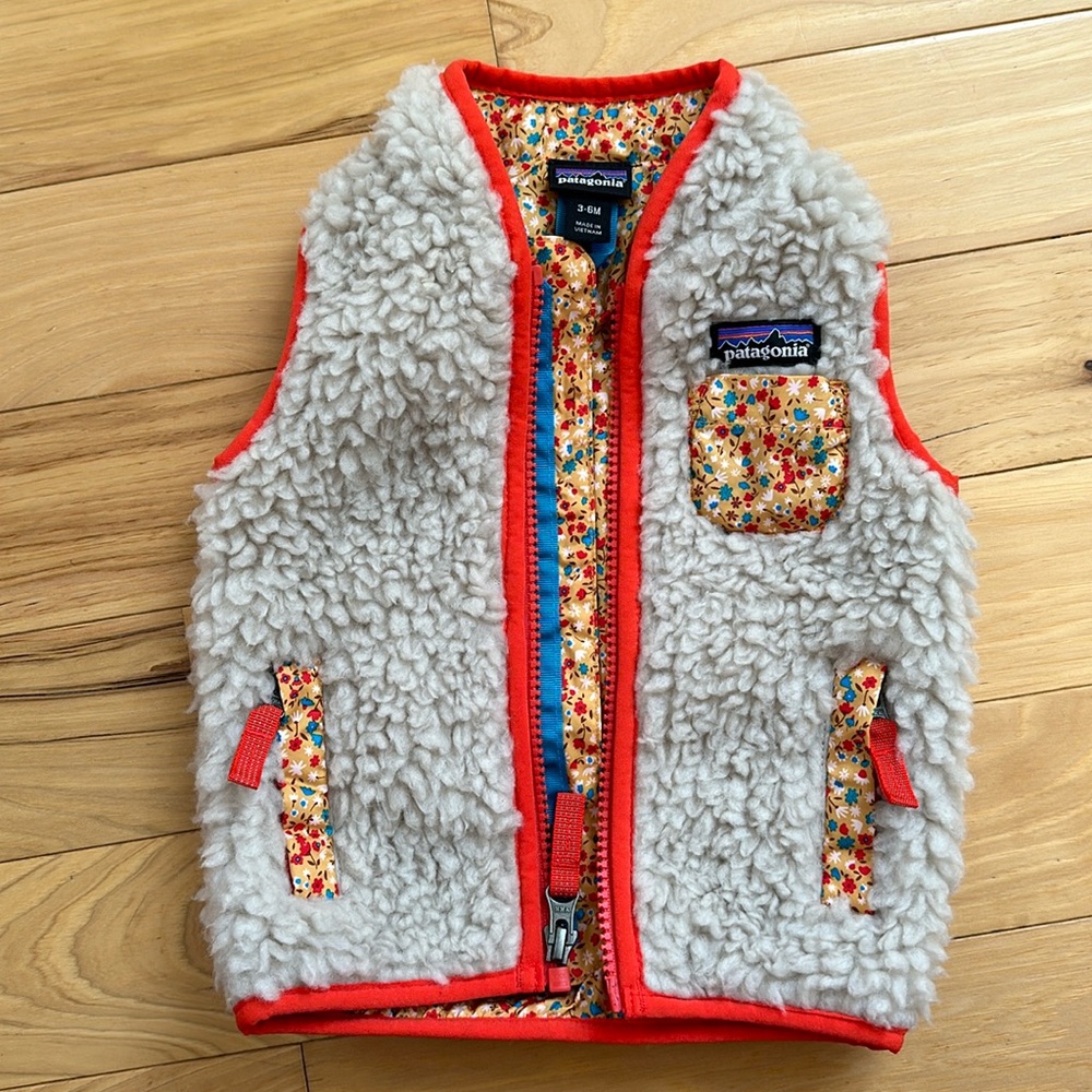 Patagonia Sherpa Floral Vest 3-6M